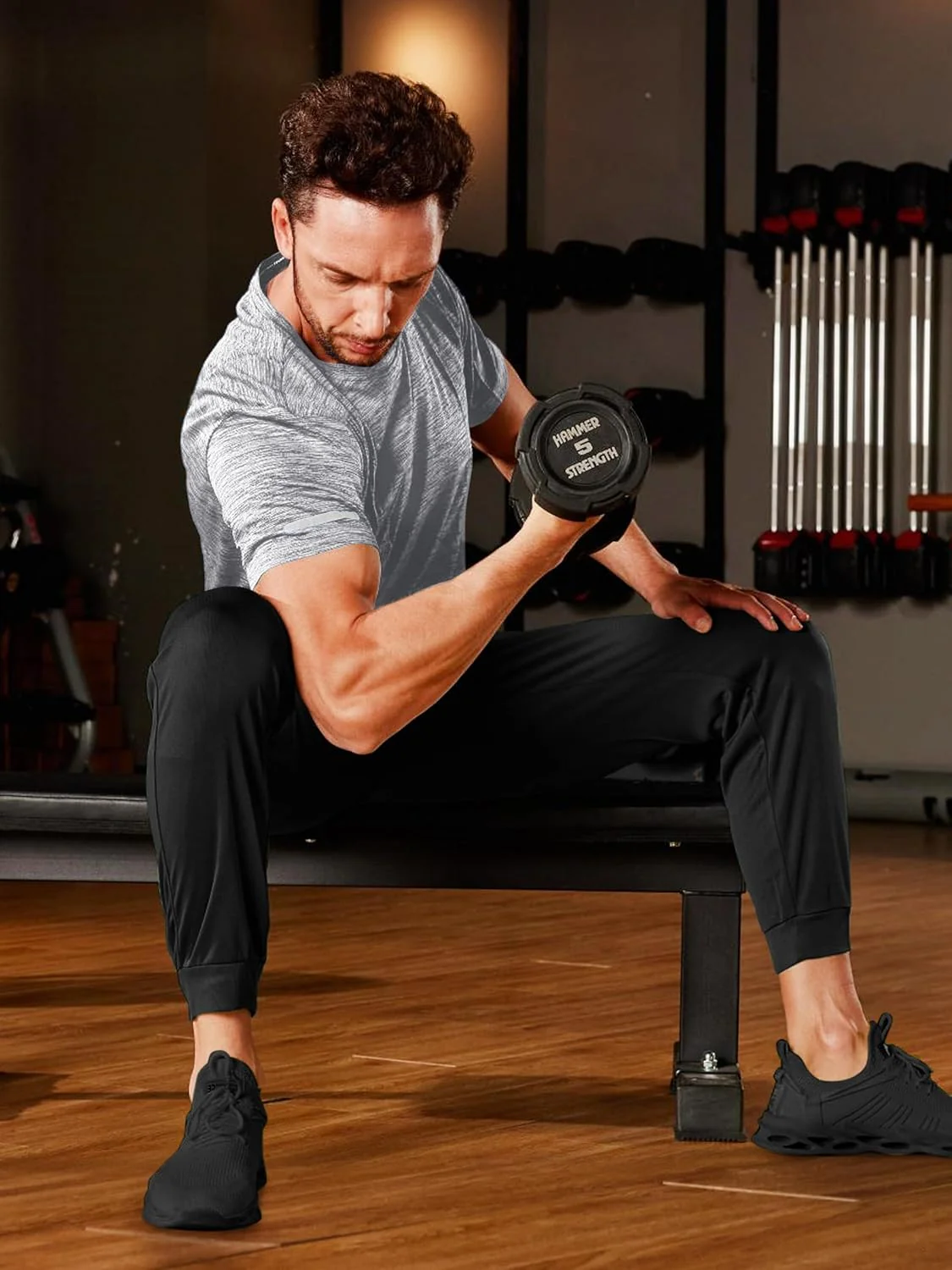 Men's Quick-Dry Workout Crew Neck T-Shirt