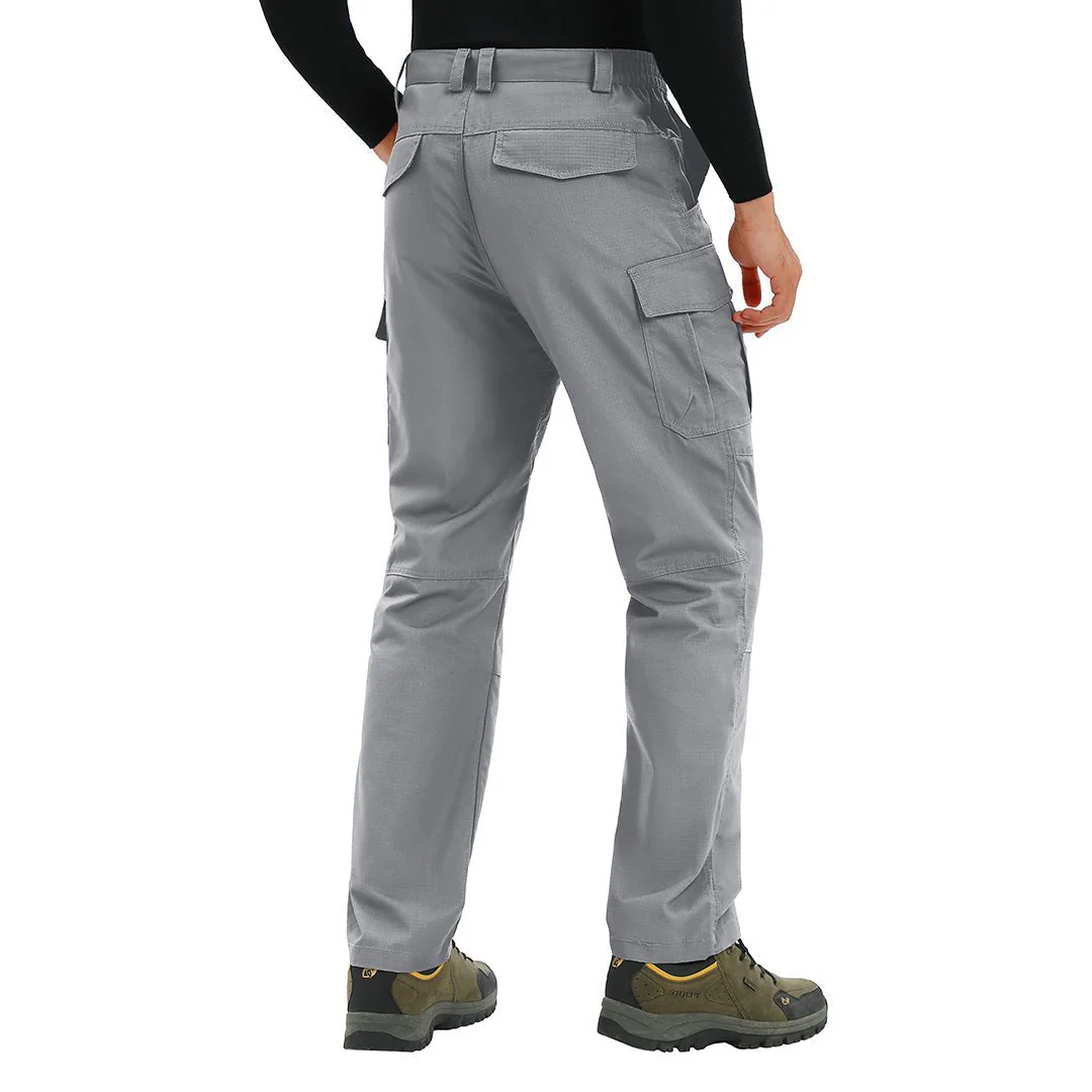 Men's 9 Pockets Ripstop Water Repellent Tactical Pants