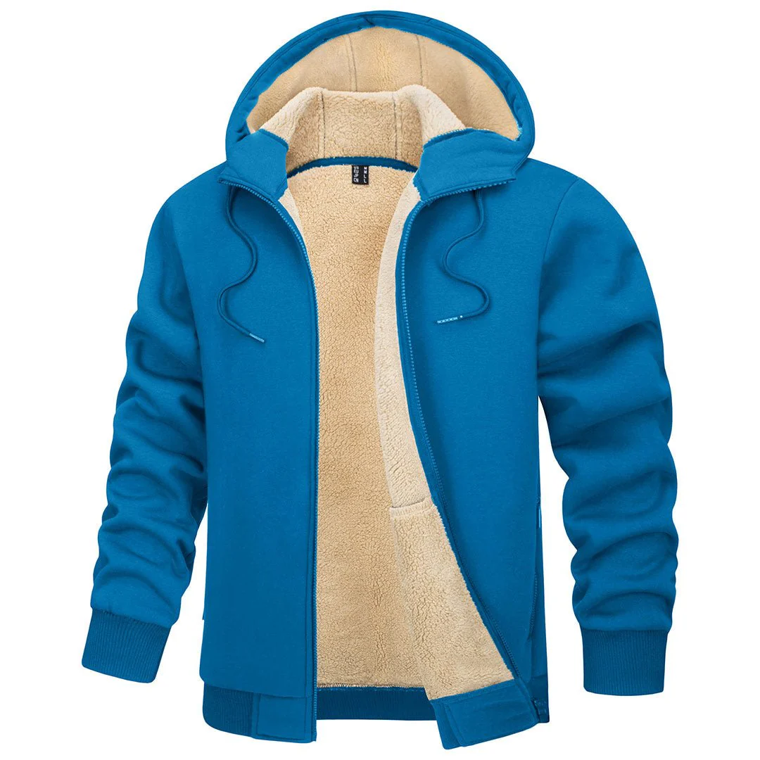 Men's Fleece Hoodie Jacket Windproof Winter Coats