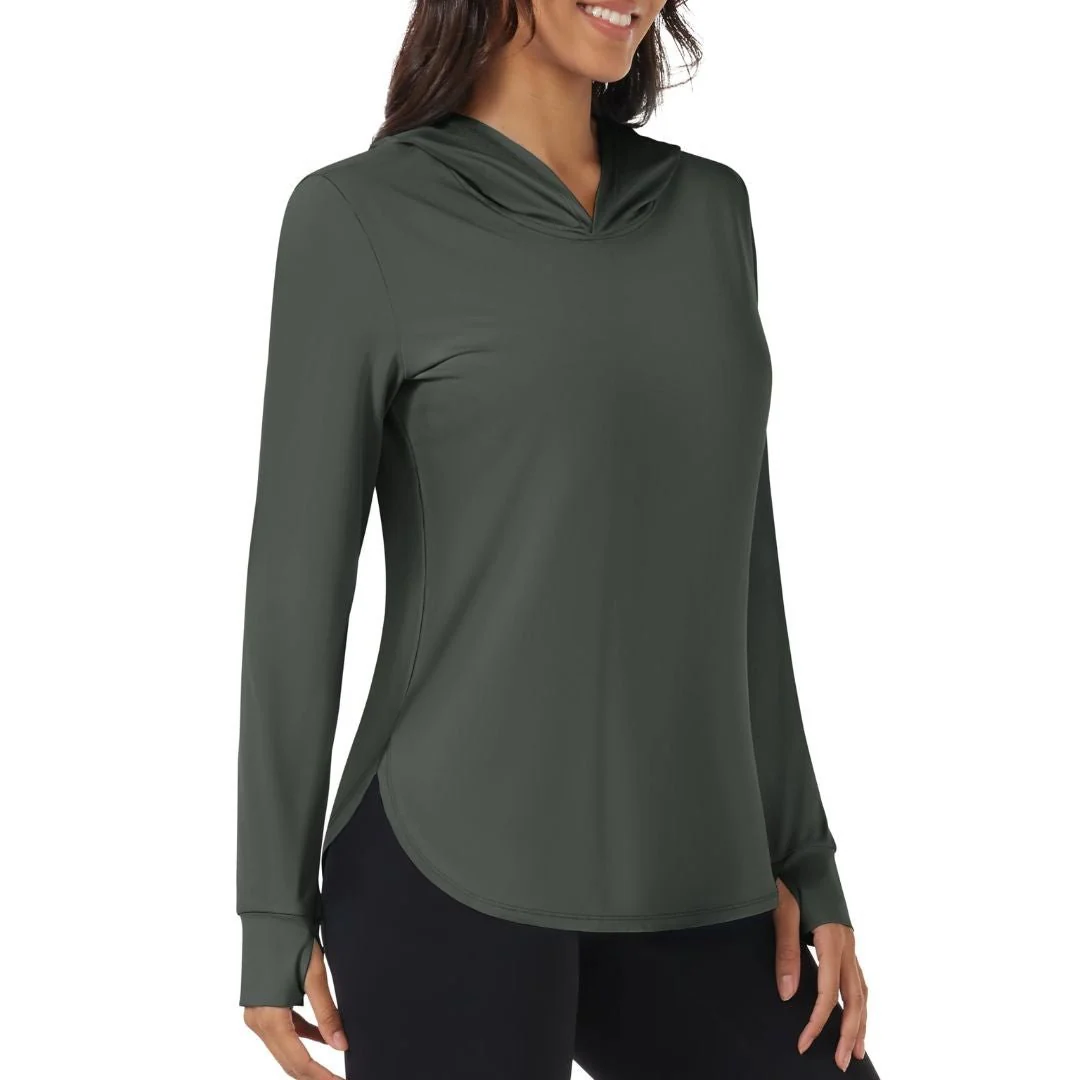 Women's UPF 80+ Sun Protection Nuit Nuit Hoodie Hiking UV Shirt