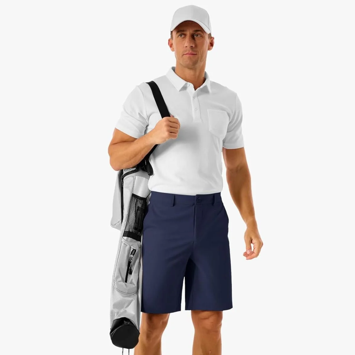 Men's Golf Quick Dry Casual Flat Front Shorts with 4 Pockets