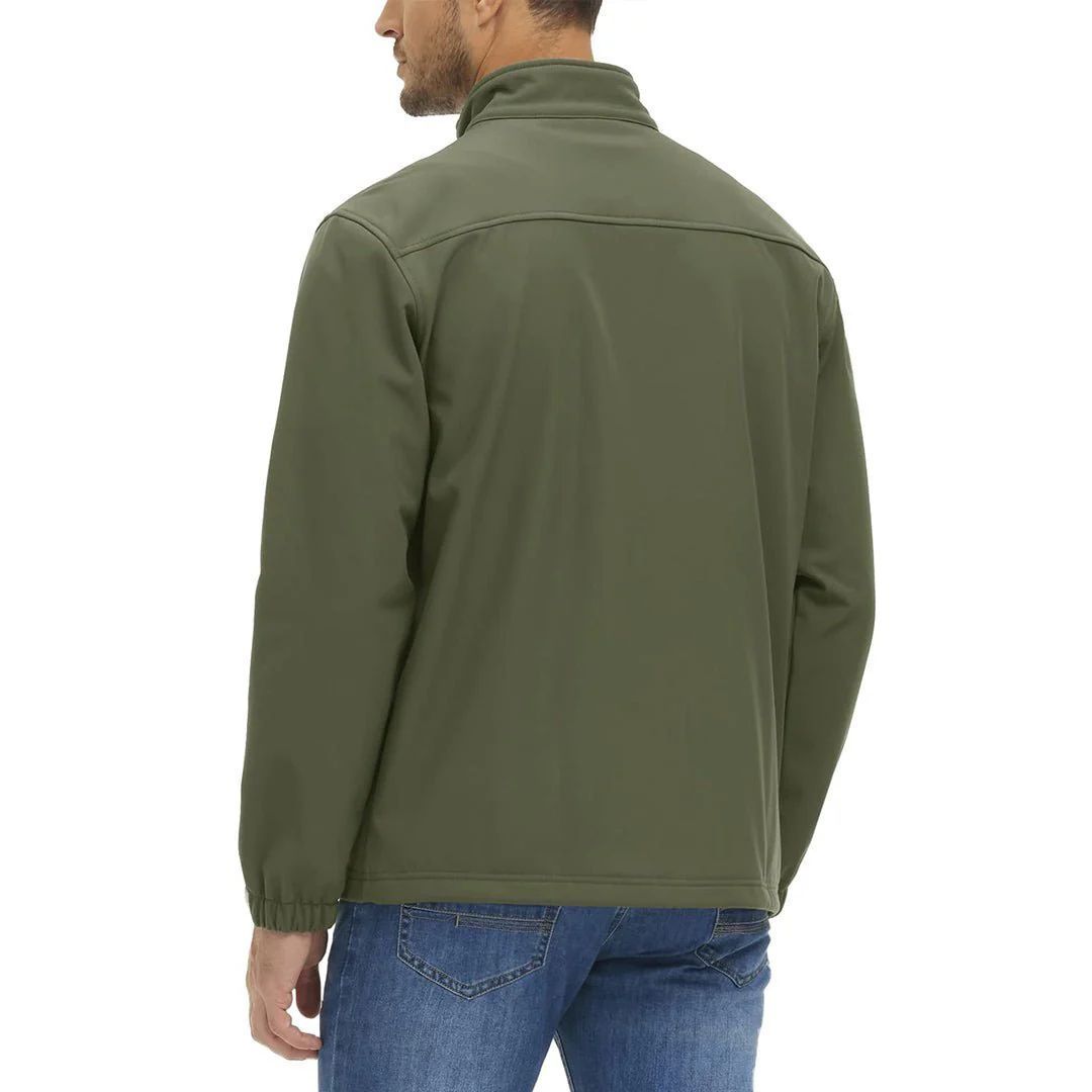 Men's Softshell Fleece Lined Water Resistant Outdoor Tactical Jackets