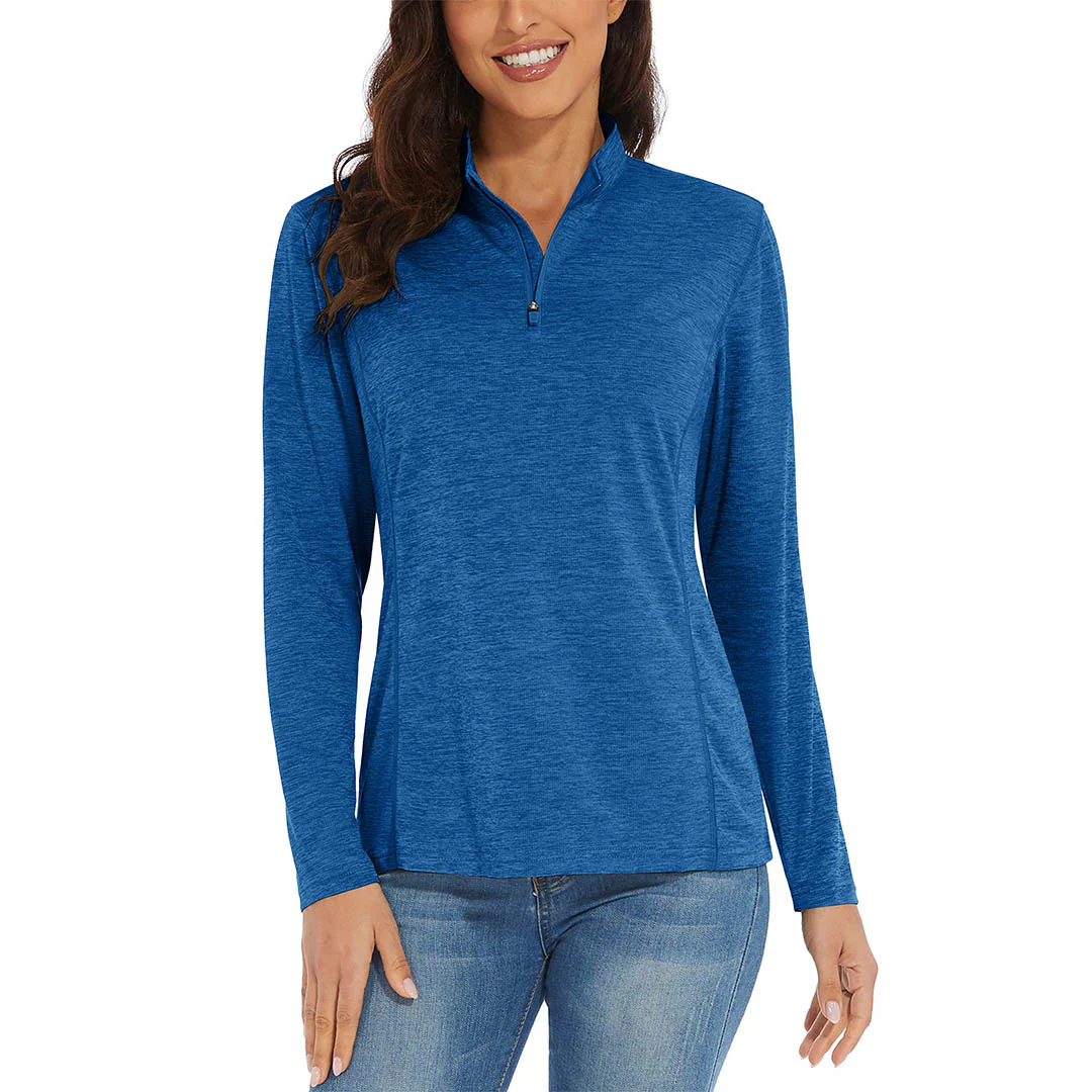 Women's UPF 50+ 1/4 Zip Quick Dry Hiking Shirts