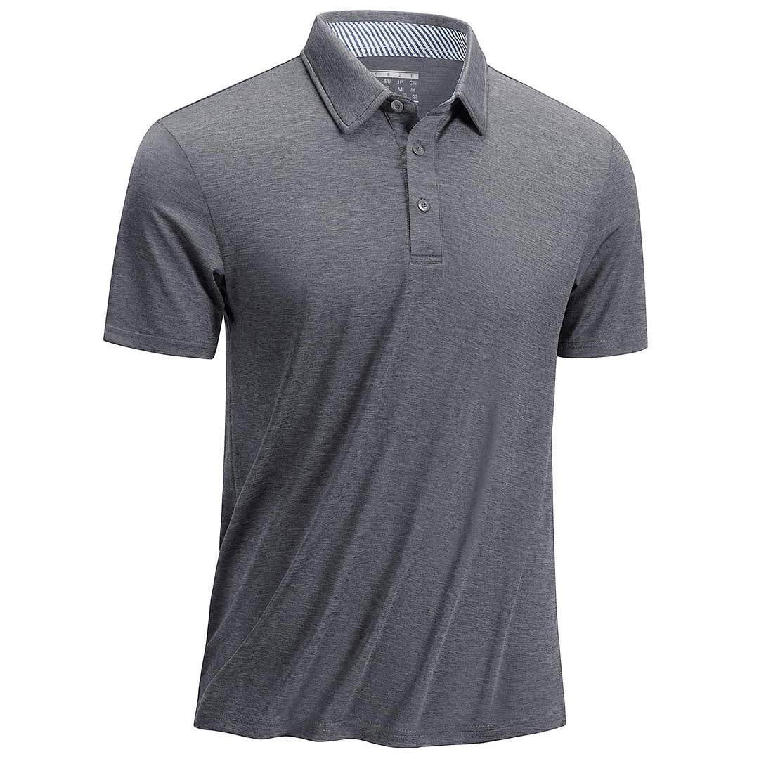Men's Casual Polo Golf Shirts Quick Dry 3 Buttons
