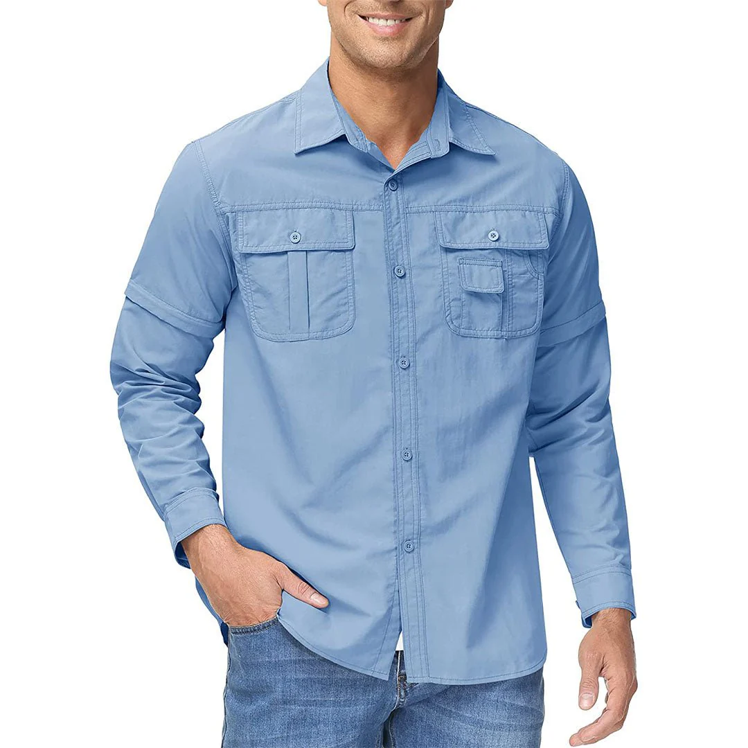 Men's Breathable Quick-Dry Convertible Outdoor Shirt