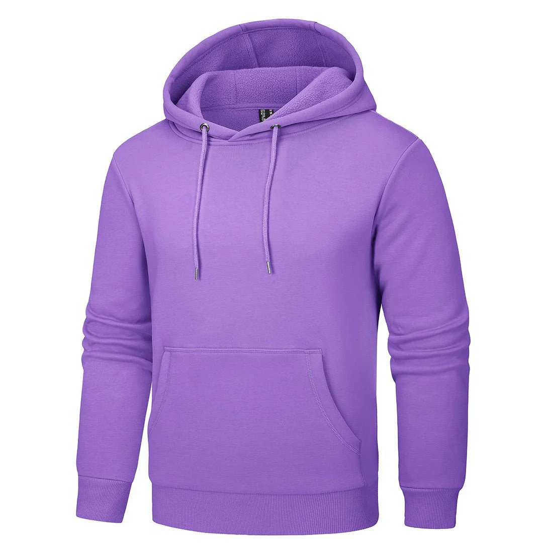 Men's Pullover Fleece Zip Up Hoodie Cotton Casual Lightweight Sweatshirt