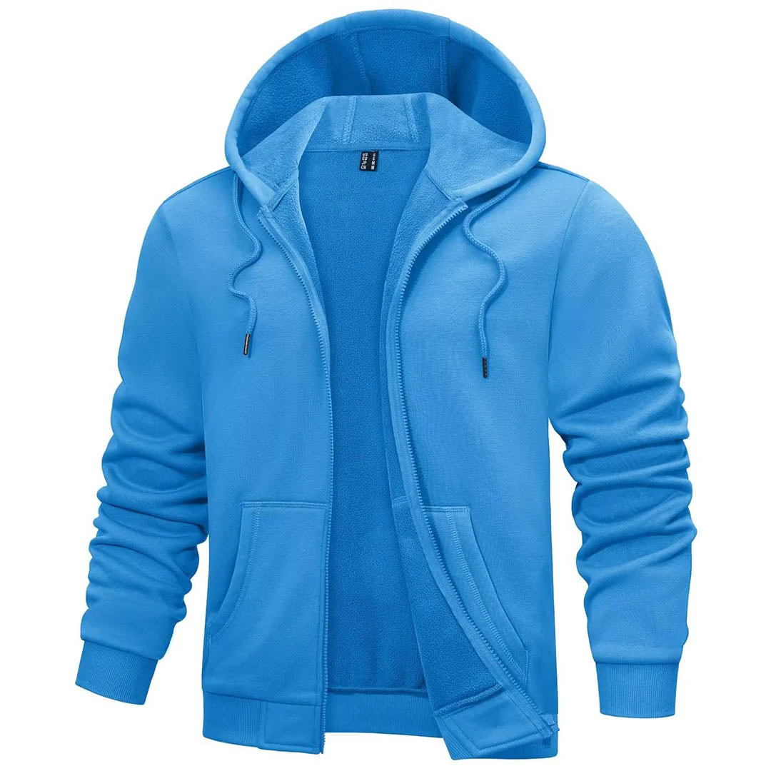 Men's Full Zip-Up Casual Active Hoodie