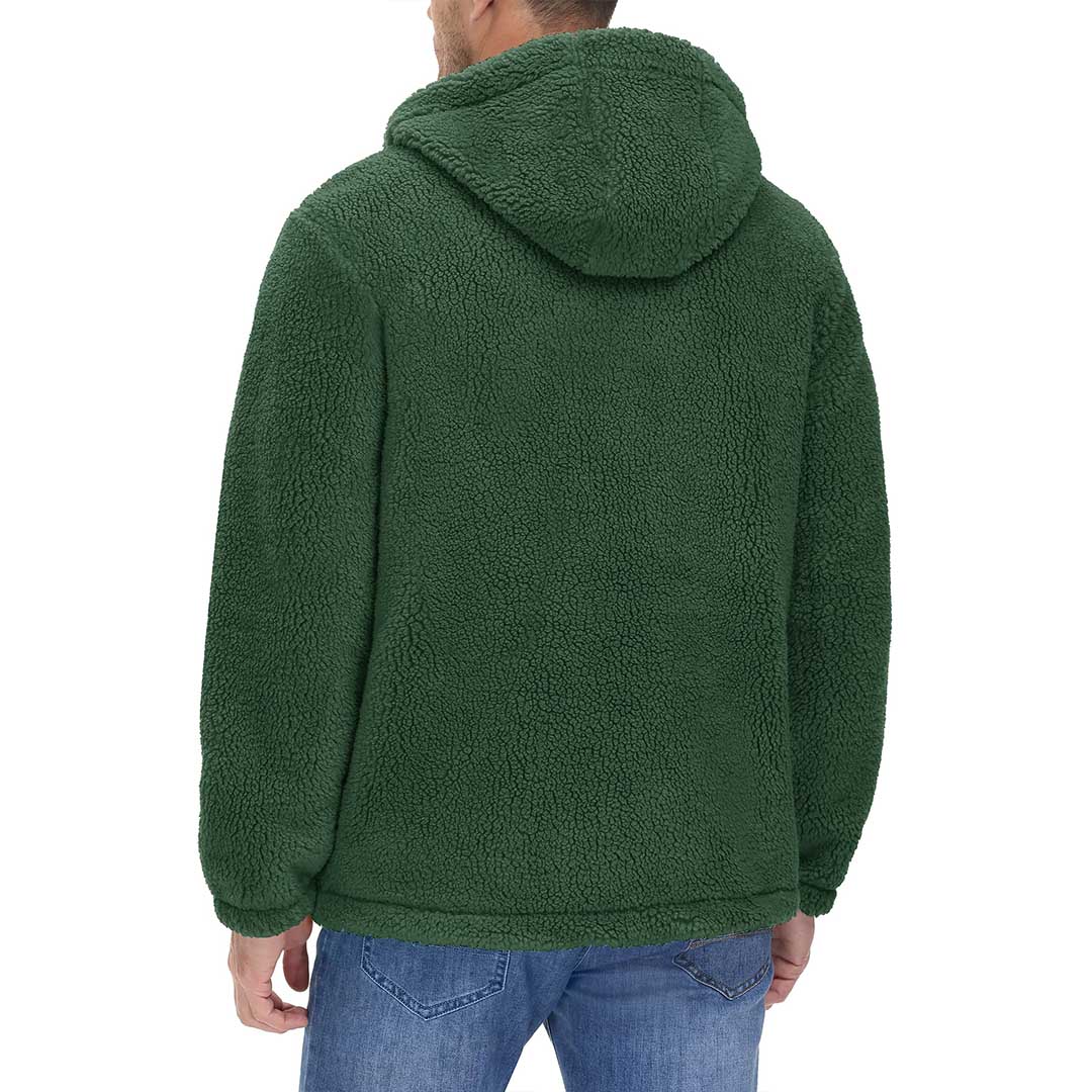Men's Fleece Hoodies Sherpa Jackets Winter Thermal Coats