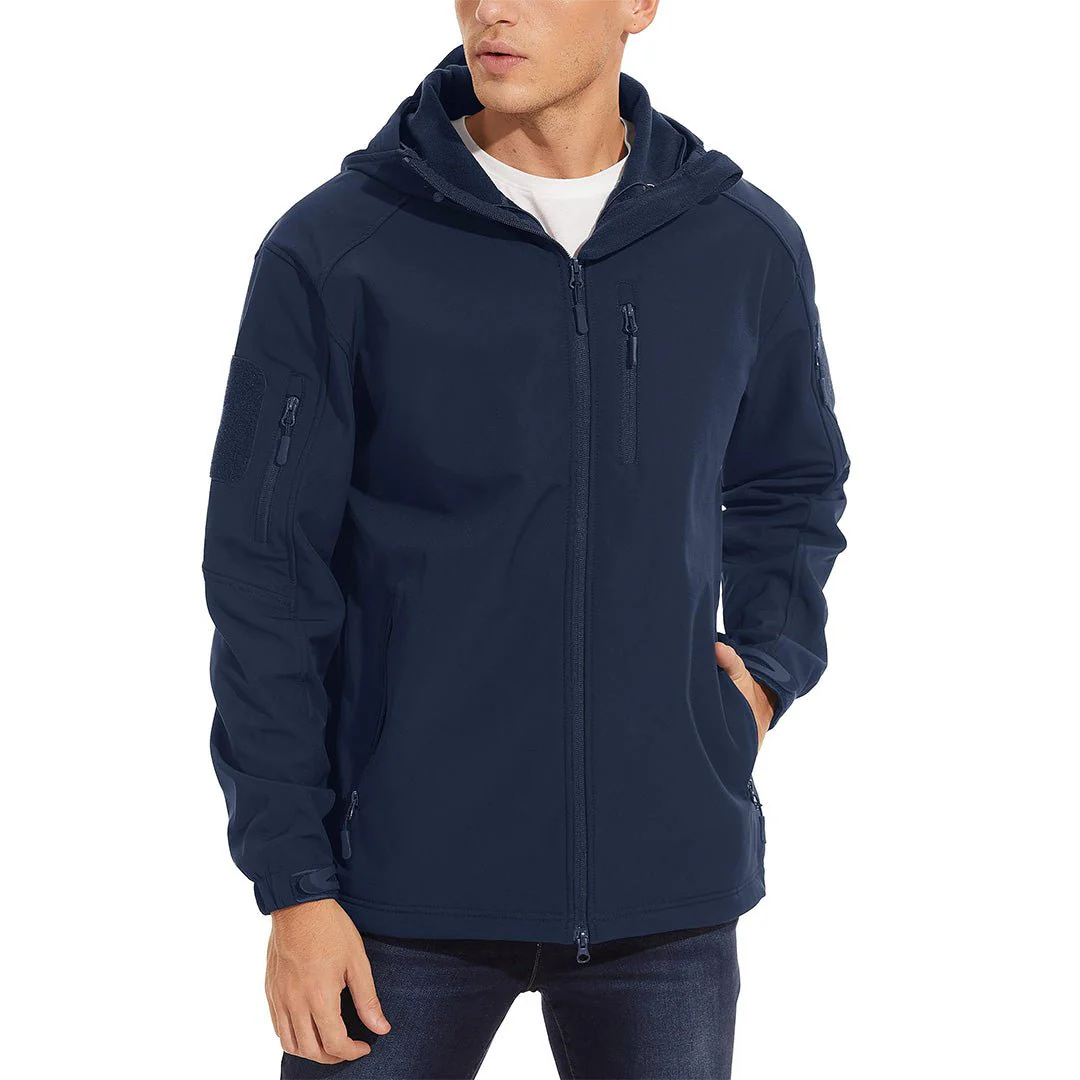 Men's Tactical Jacket with Hood Softshell Coat