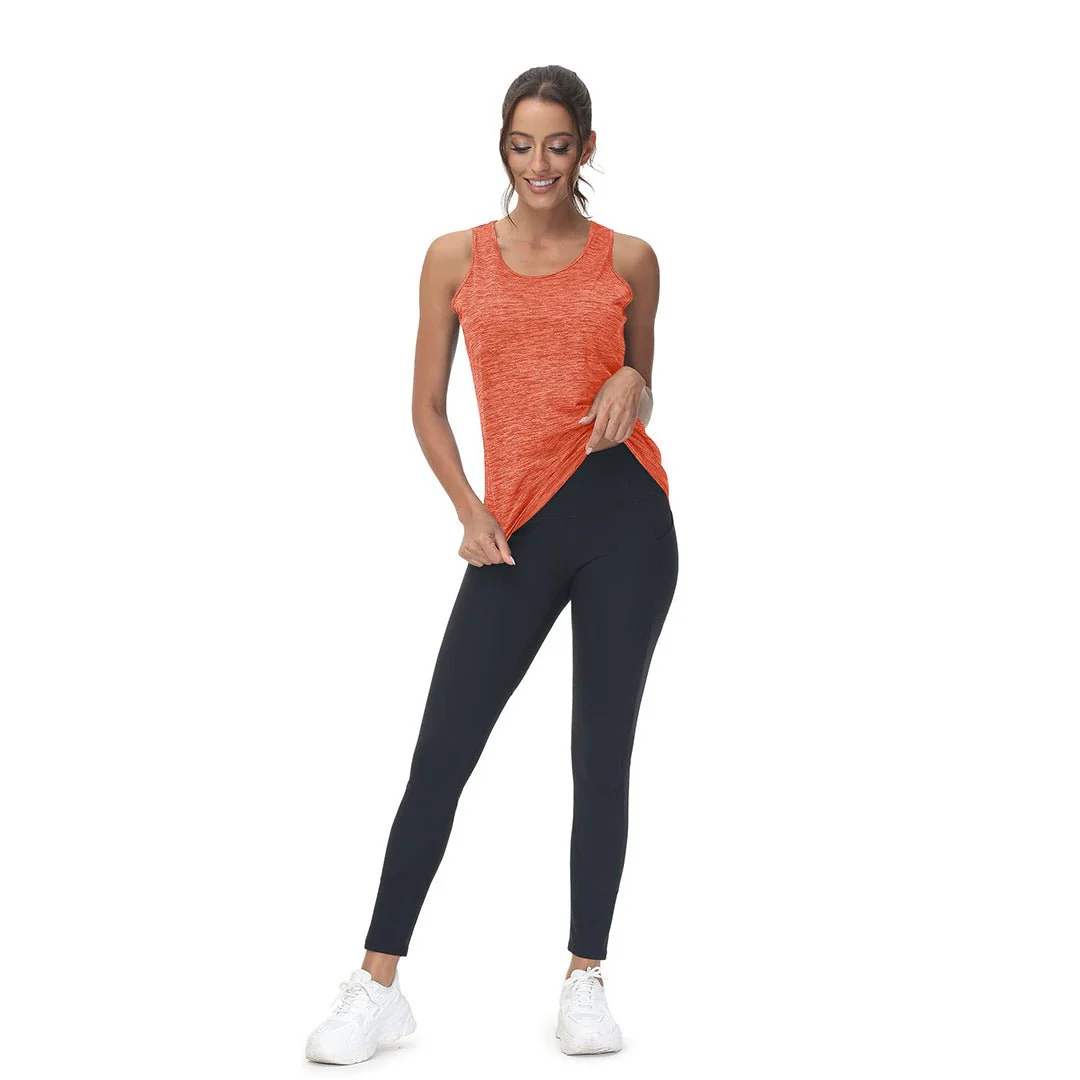 Women's Lightweight Athletic Yoga Crewneck Tank Tops