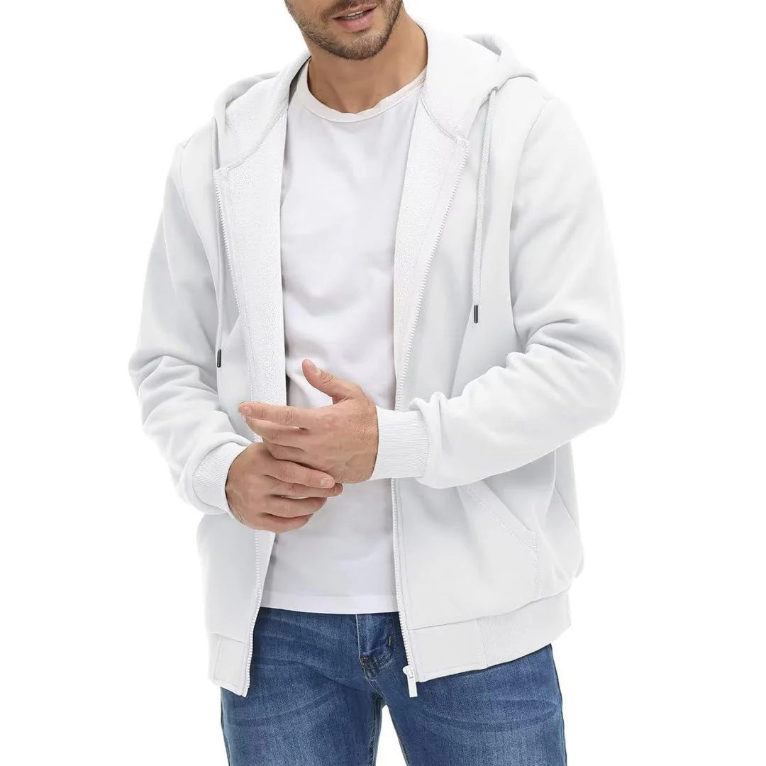 Men's Full Zip-Up Casual Active Hoodie