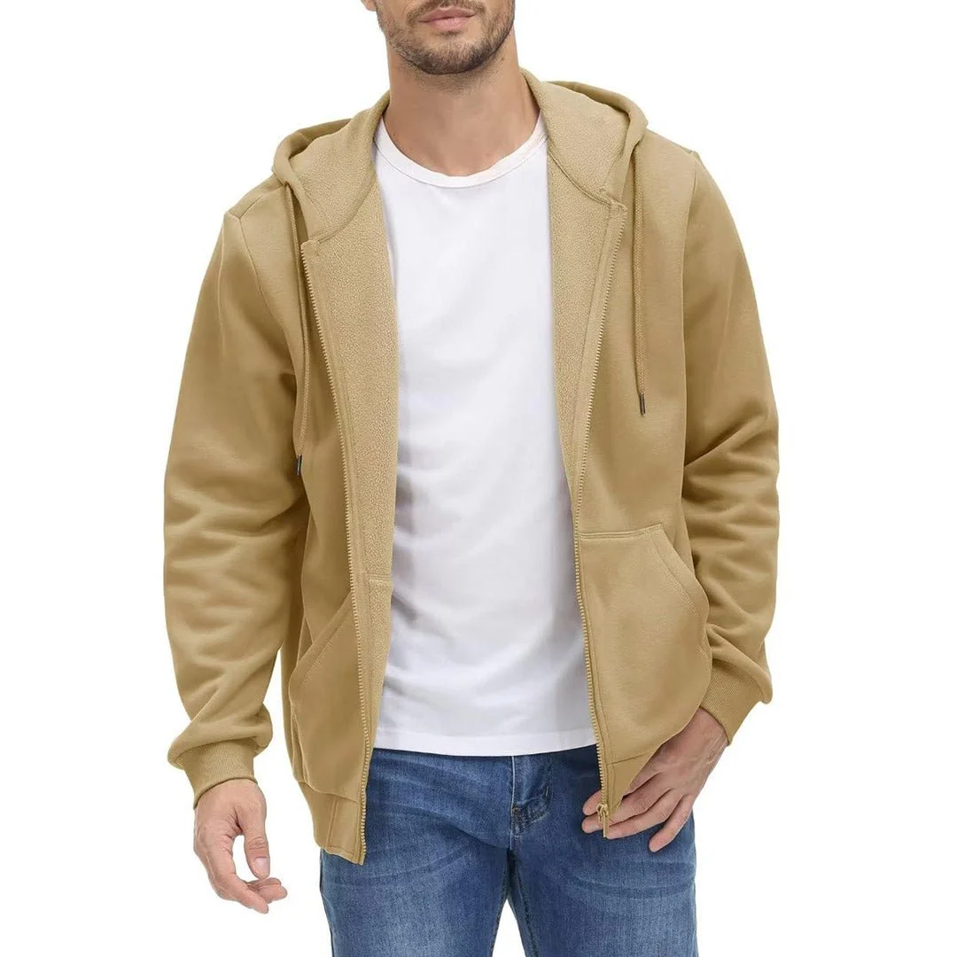 Men's Full Zip-Up Casual Active Hoodie