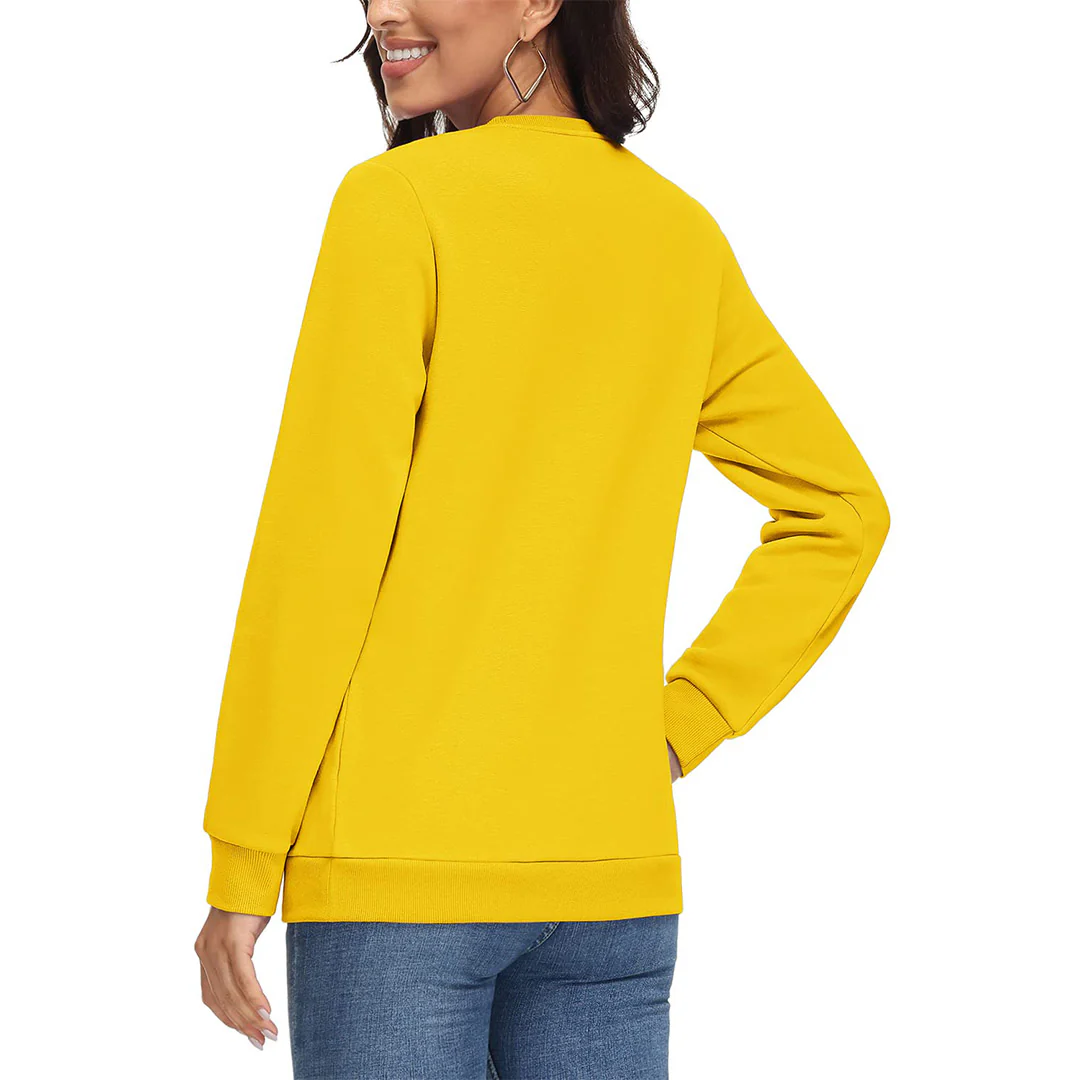 Women's Fleece-Lined Crewneck Casual Sweatshirts