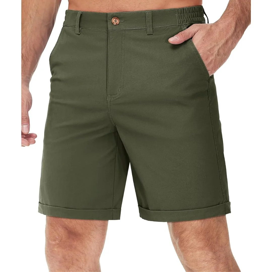 Men's Classic Stretch Chino Shorts with Pockets