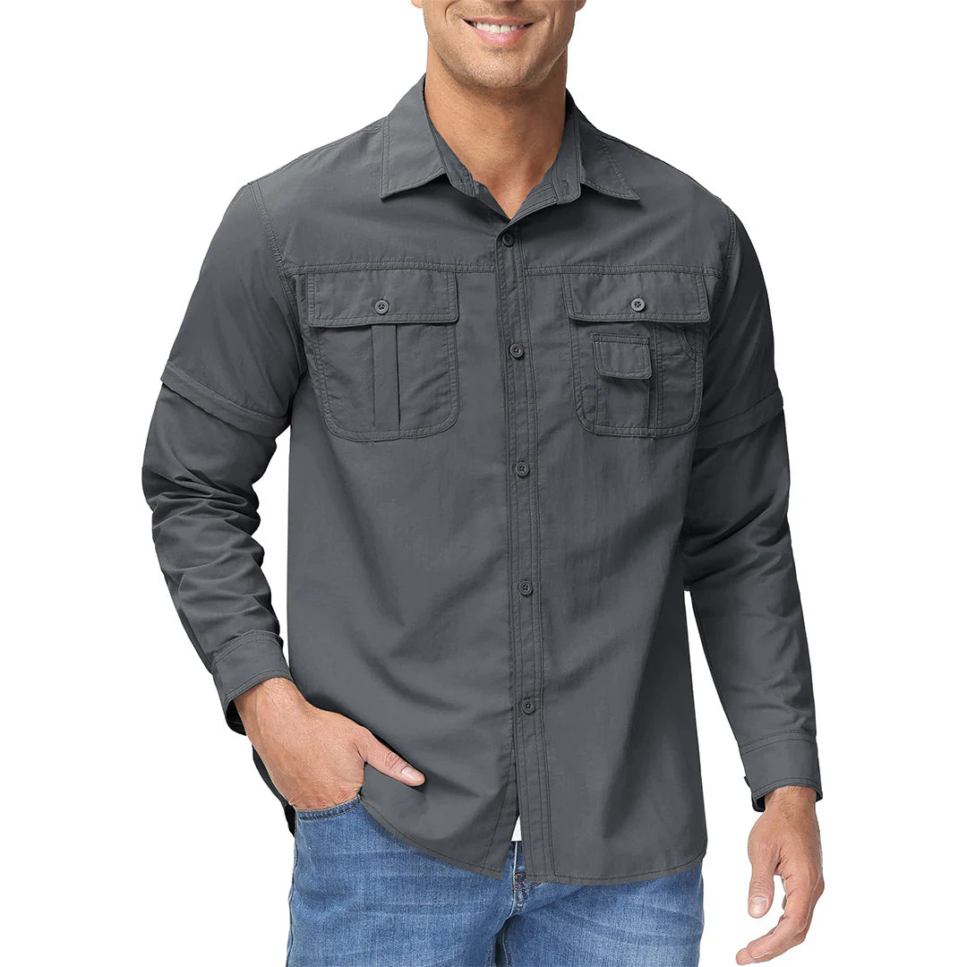 Men's Breathable Quick-Dry Convertible Outdoor Shirt