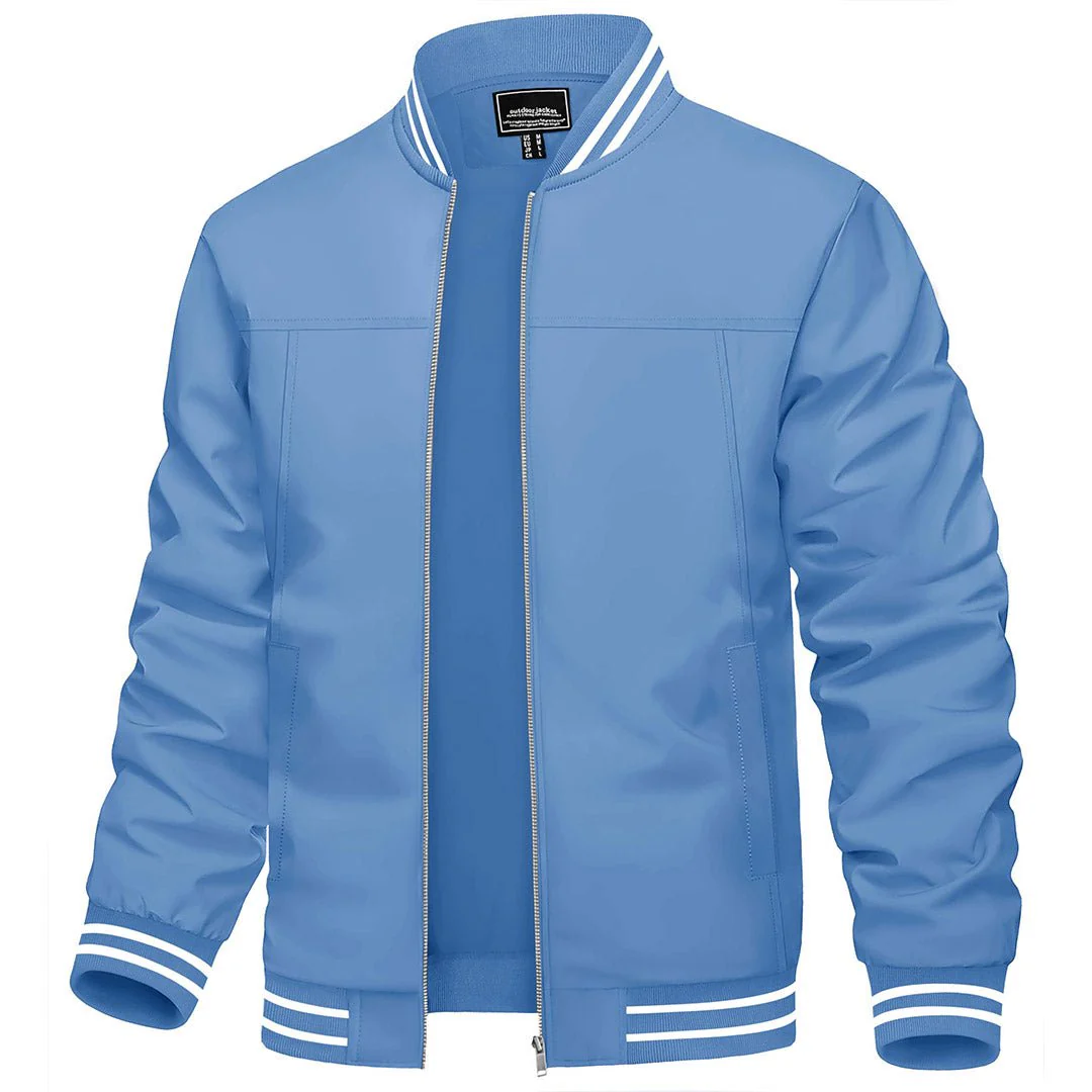 Men's Lightweight Windbreaker Full-Zip Bomber Jackets