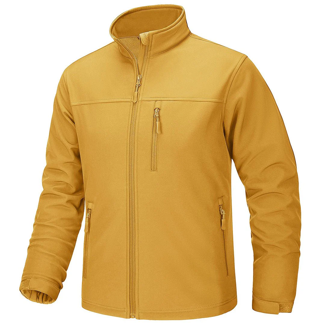 Men's Softshell Fleece Lined Water Resistant Outdoor Tactical Jackets