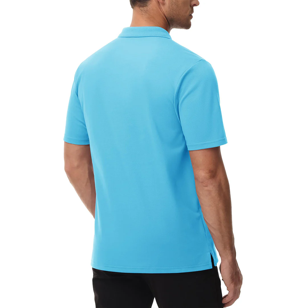 Men's Moisture Wicking Golf Polo Shirts with Pocket