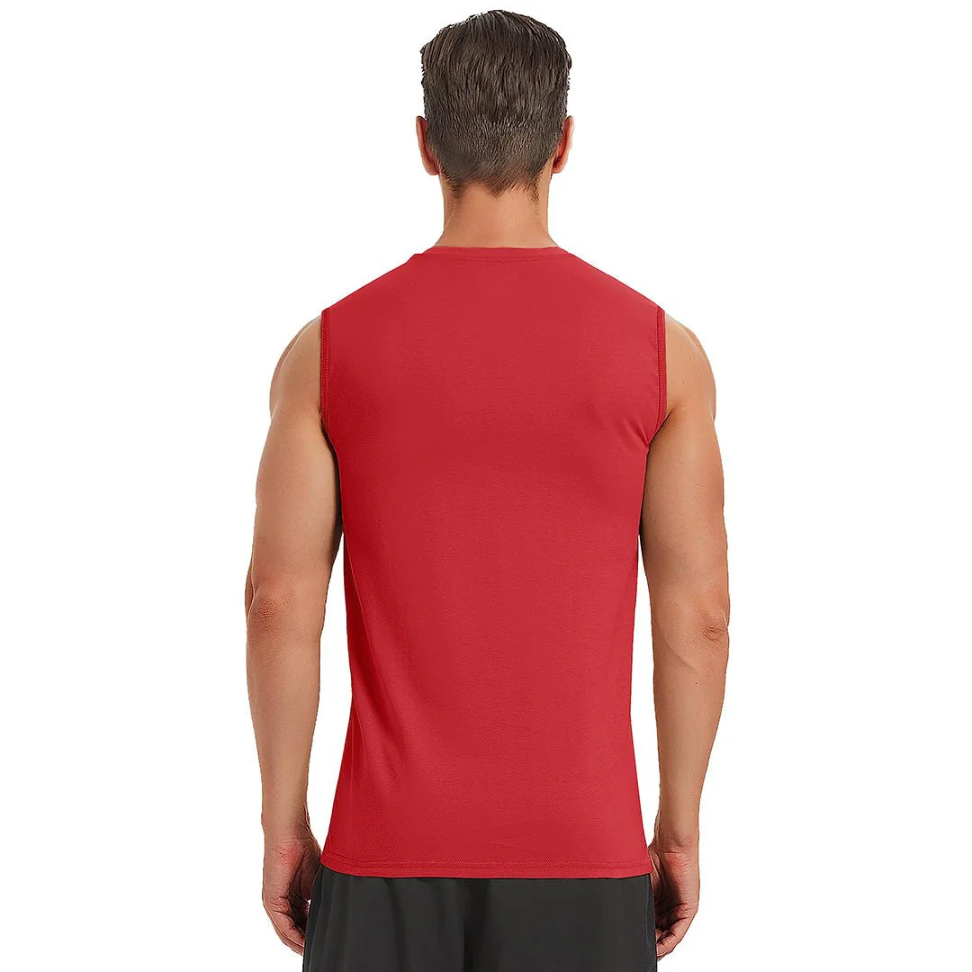 Men's Bodybuilding Tank Tops Cotton Workout T-Shirts