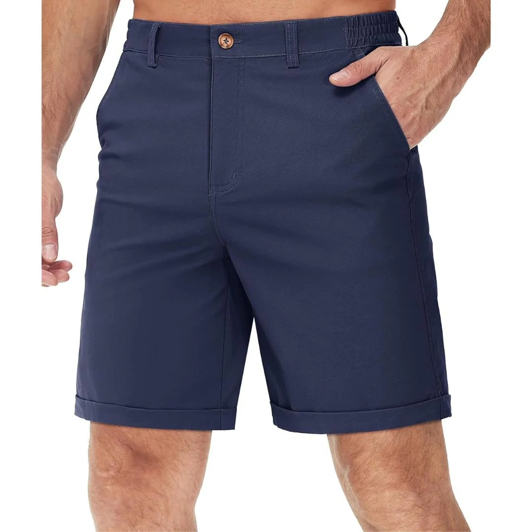 Men's Classic Stretch Chino Shorts with Pockets