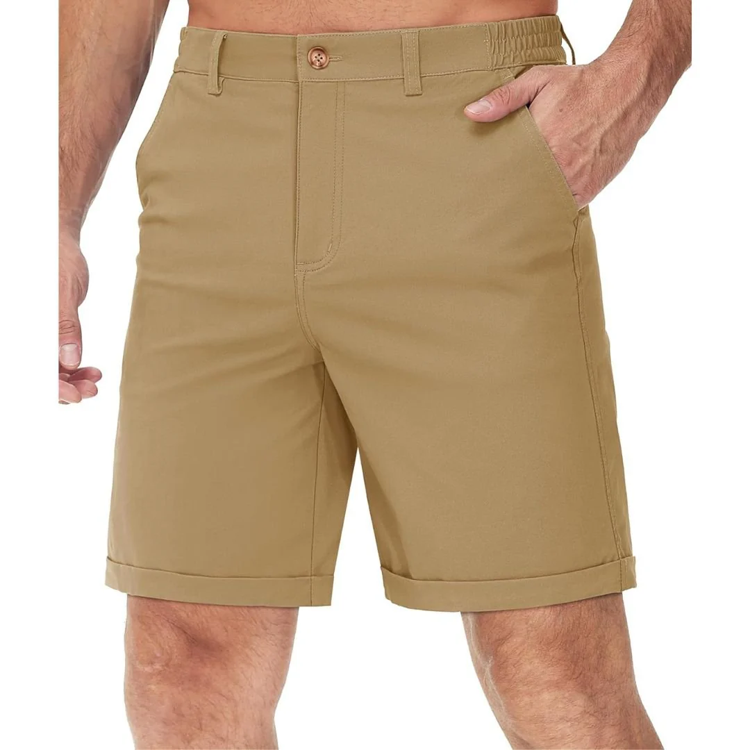Men's Classic Stretch Chino Shorts with Pockets