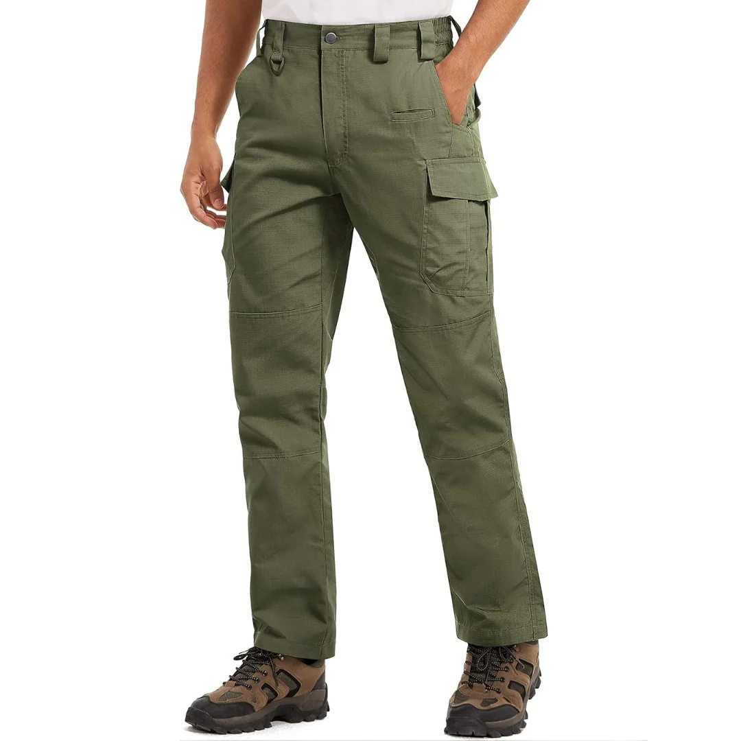 Men's 9 Pockets Ripstop Water Repellent Tactical Pants