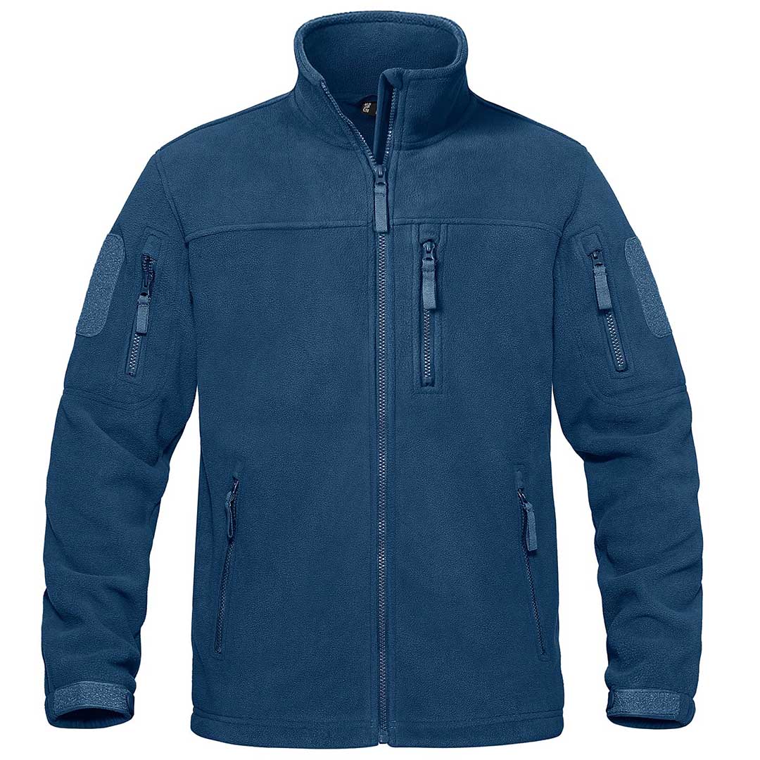 Men's Tactical Fleece Jackets Full Zip Coat with Multi Pockets