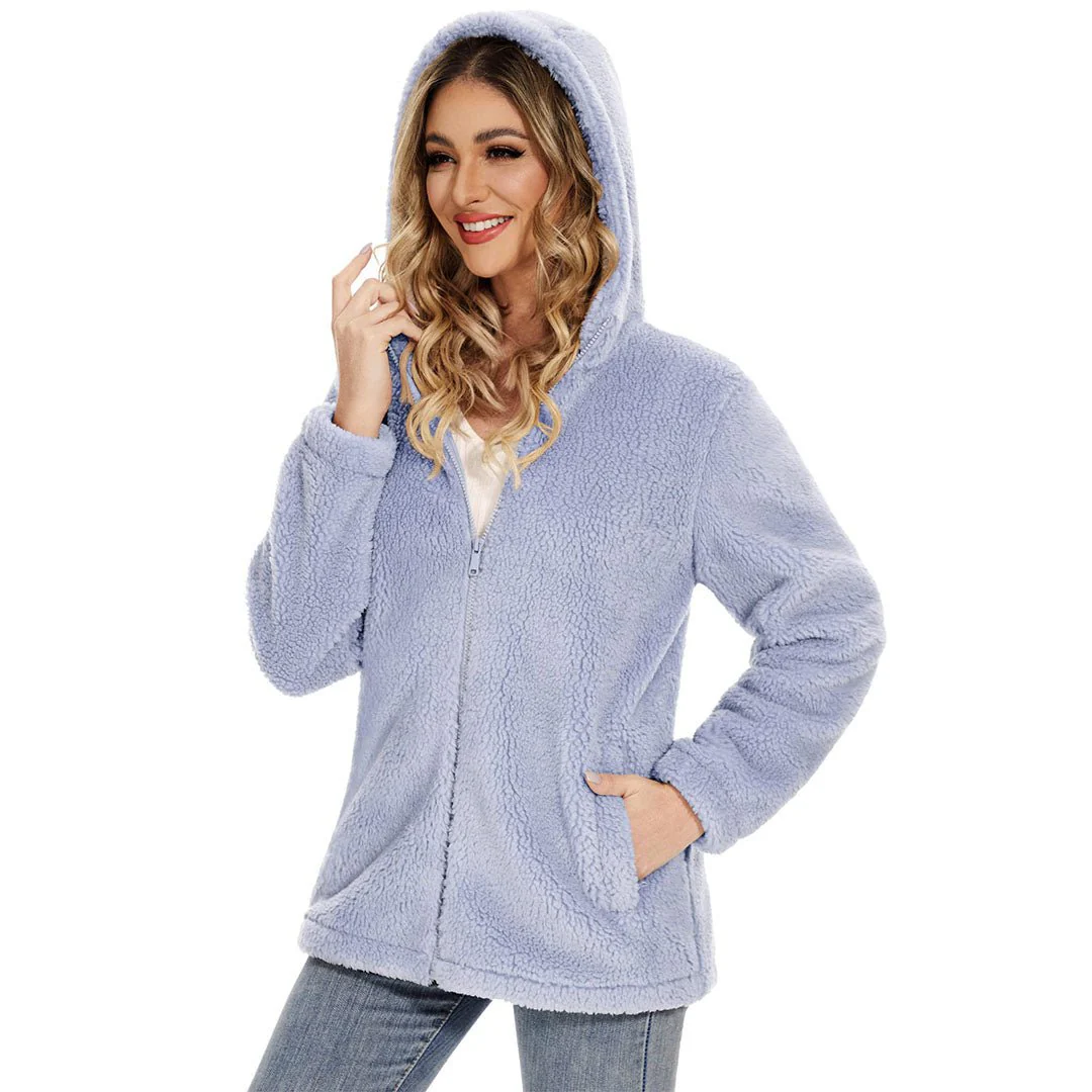 Women's Fuzzy Sherpa Fleece Fluffy Jackets