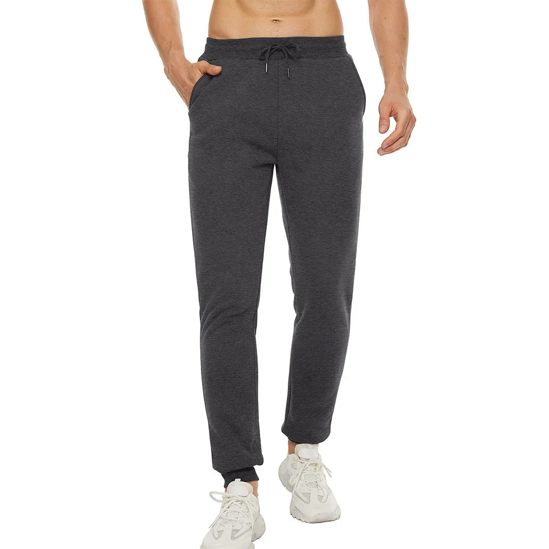 Men's Winter Long Fleece Lined Jogging With Pockets Sweatpants