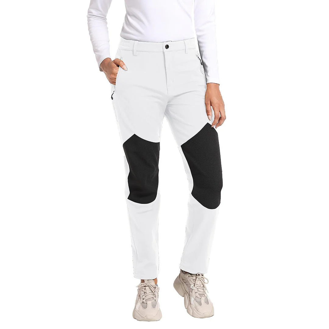 Women's Outdoor Windproof Fleece Lined Hiking Softshell Pants