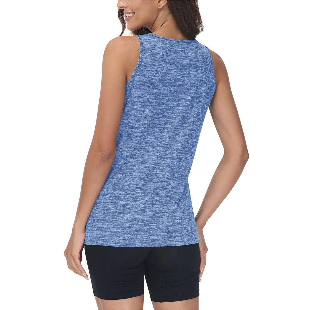 Women's Lightweight Athletic Yoga Crewneck Tank Tops