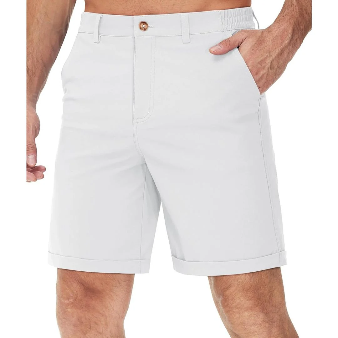Men's Classic Stretch Chino Shorts with Pockets