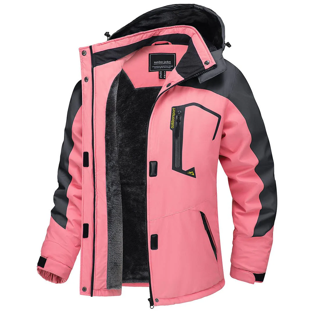 Women's Winter Jacket Waterproof Hooded Fleece Lined Warm Coat Windbreaker