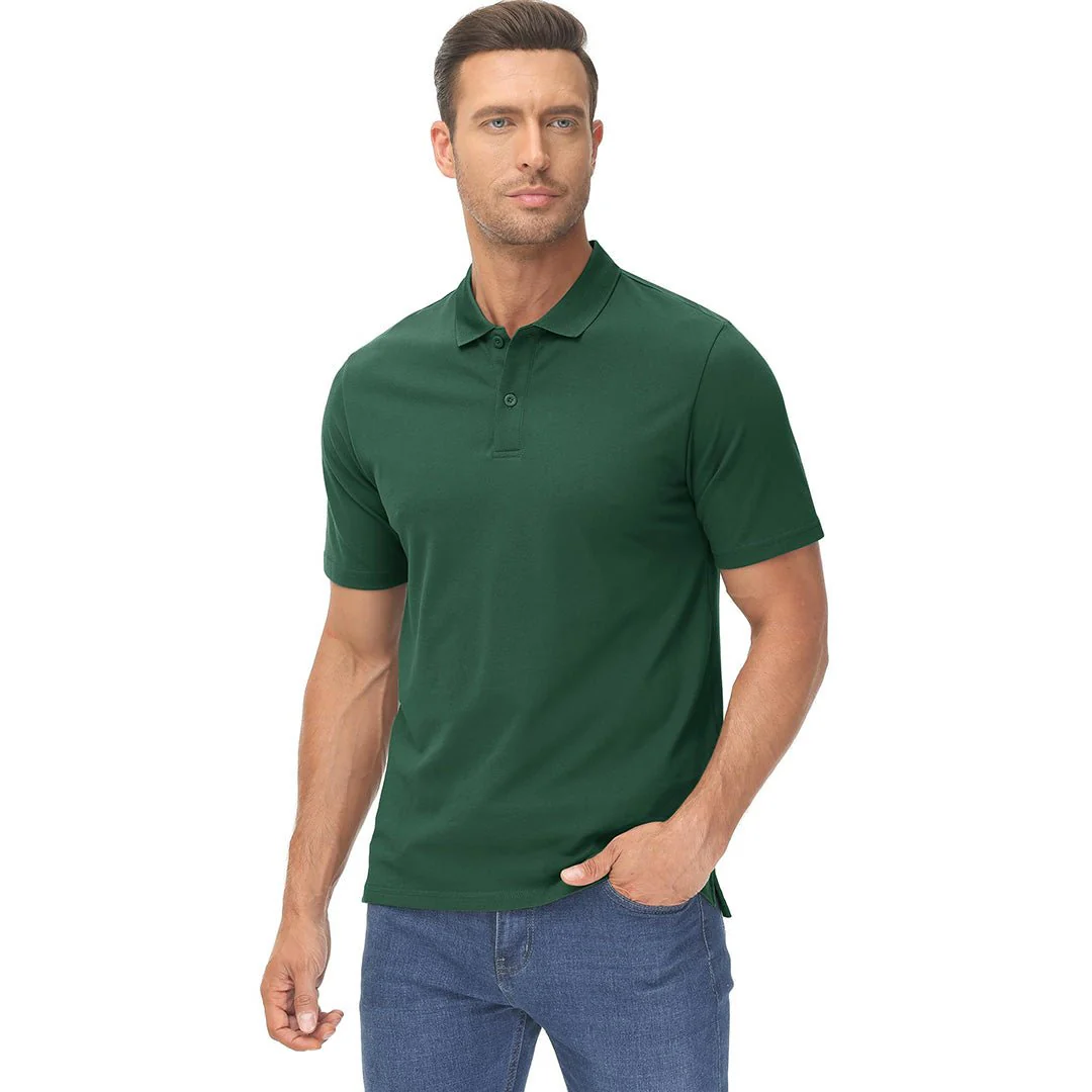 Men's Cooling Summer Casual Pique Polo T-shirts