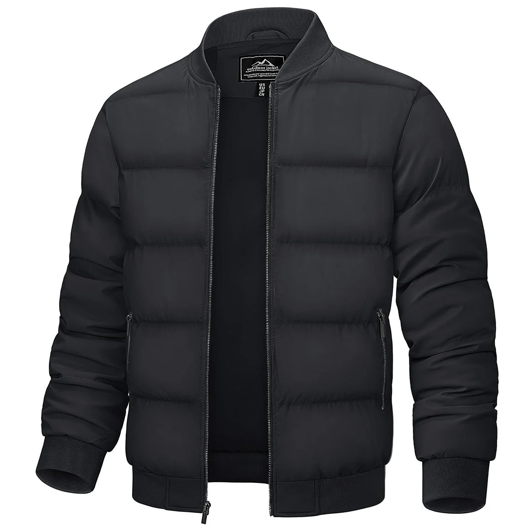 Men's Quilted Puffer Jacket Lightweight Water-Resistant Warm Winter Coat
