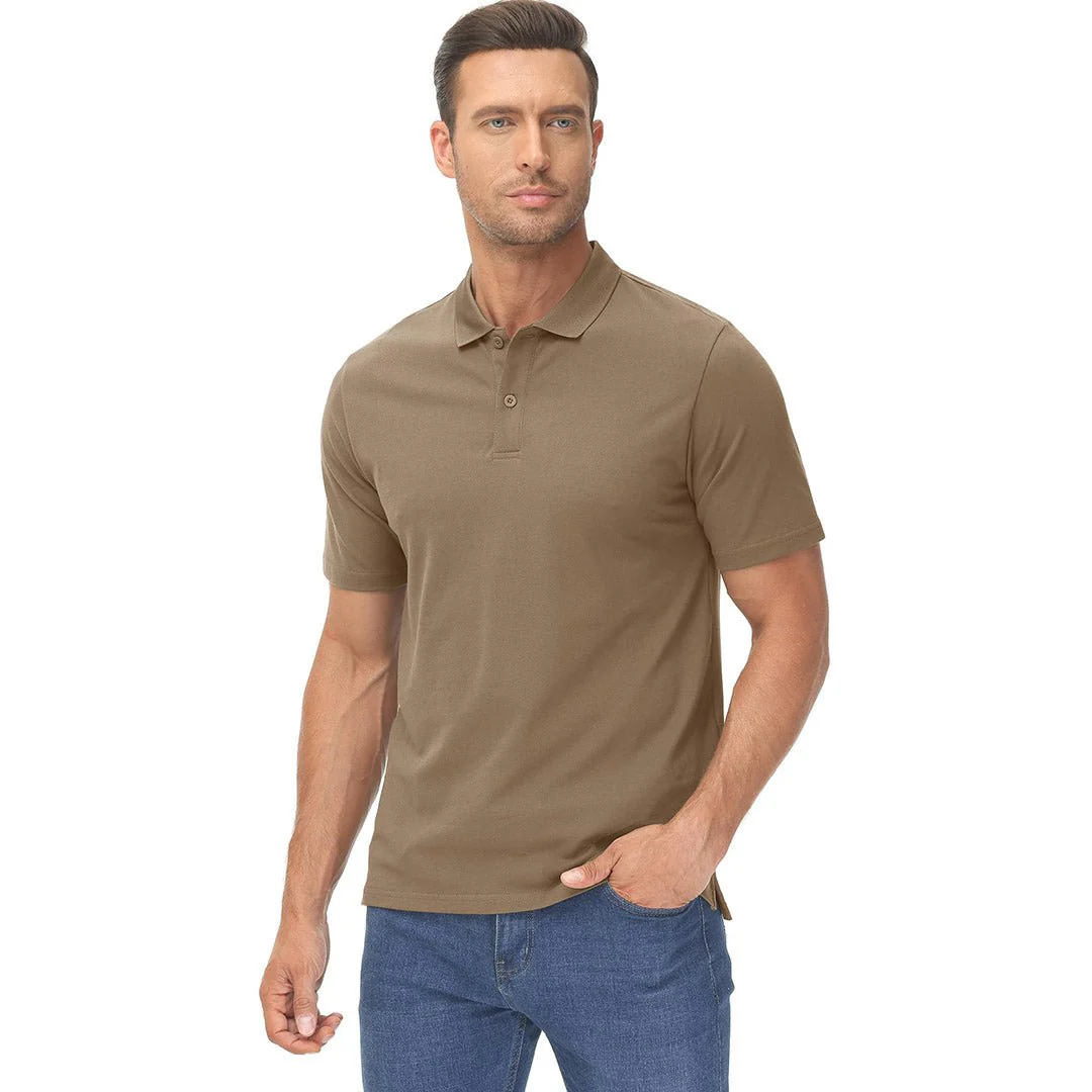 Men's Cooling Summer Casual Pique Polo T-shirts