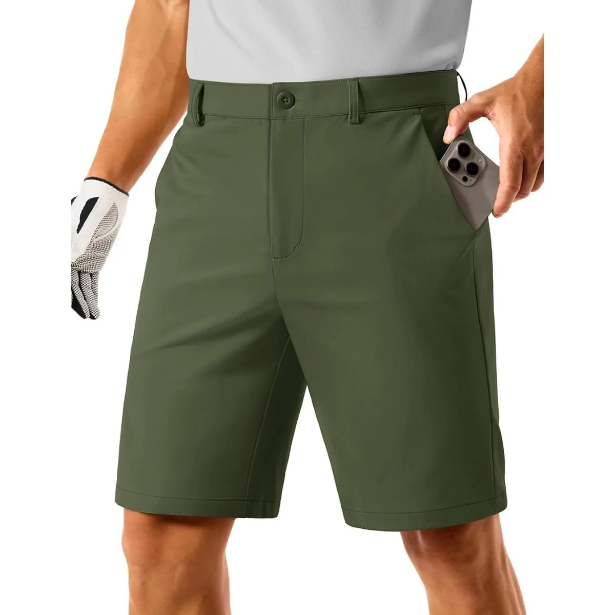 Men's Golf Quick Dry Casual Flat Front Shorts with 4 Pockets