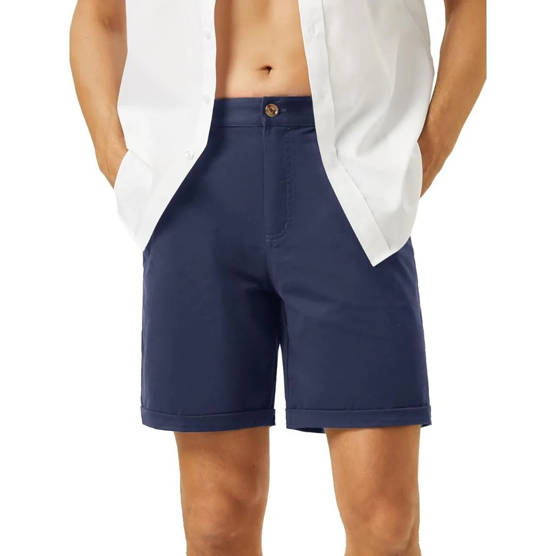 Men's Classic Stretch Chino Shorts with Pockets