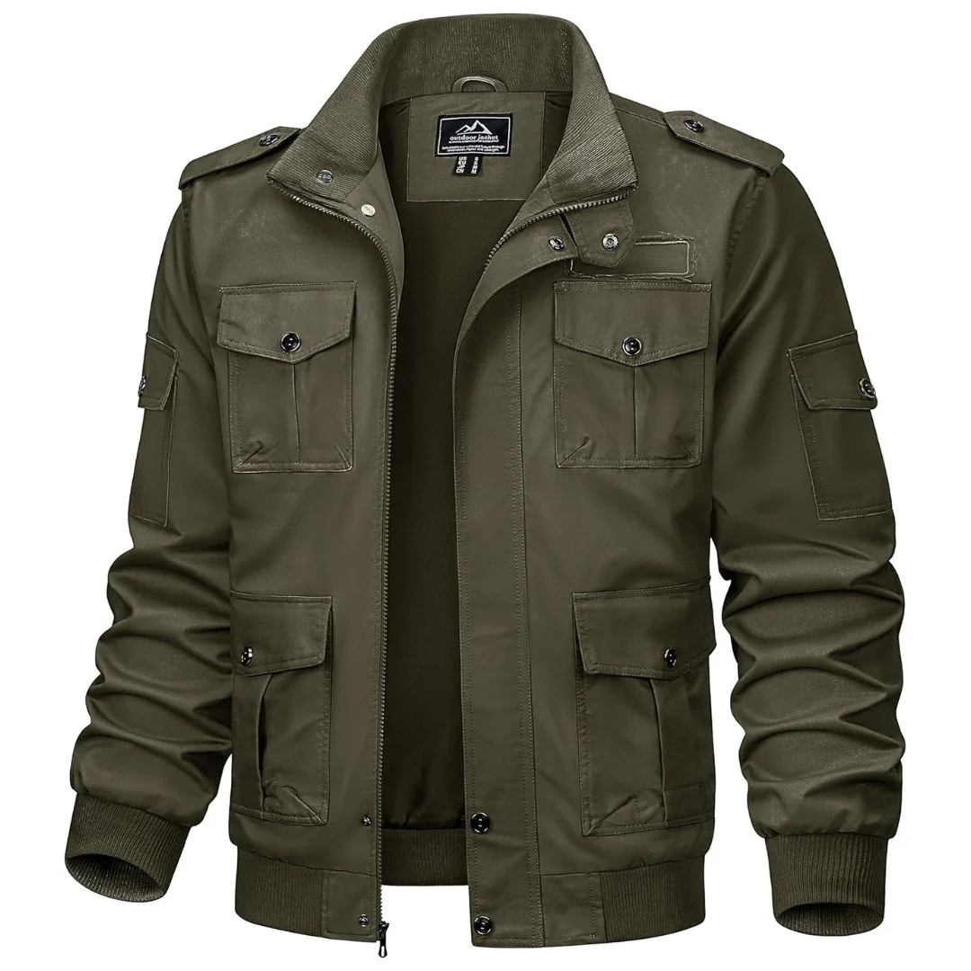 Men's Cargo Jackets Military Jackets with Multi Pockets