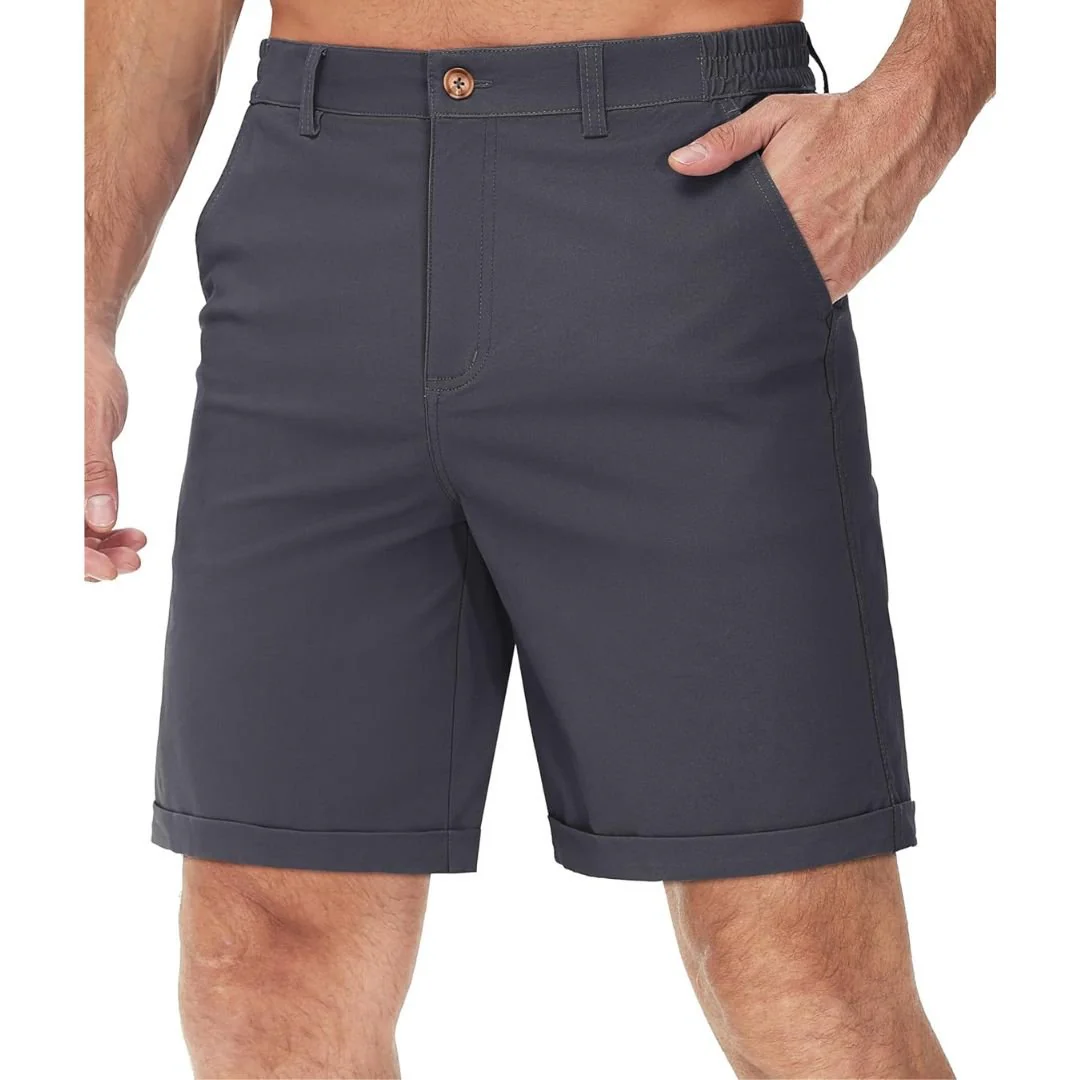 Men's Classic Stretch Chino Shorts with Pockets