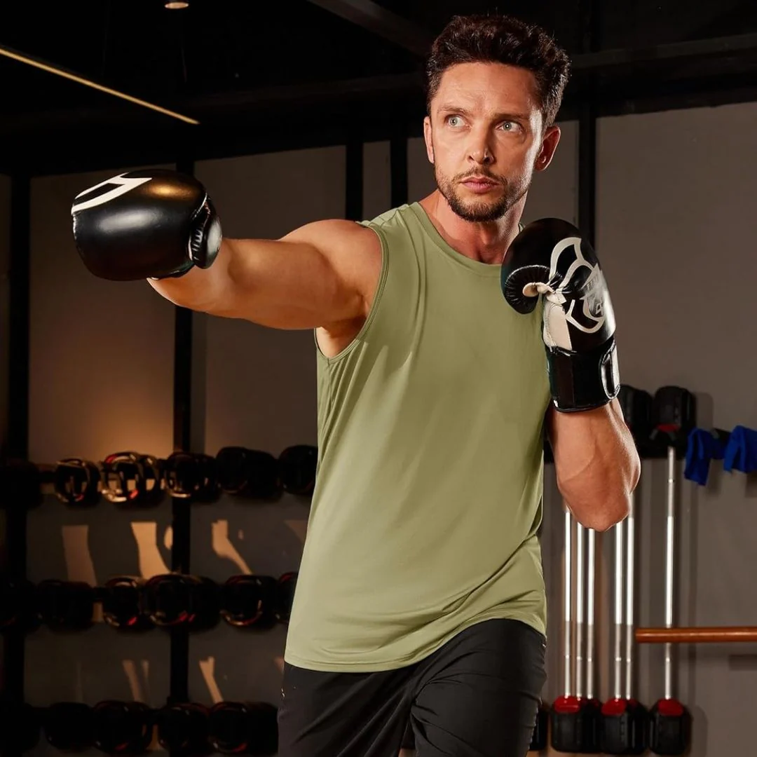 Men's UPF 50+ Sleeveless Quick Dry Gym Tank Tops