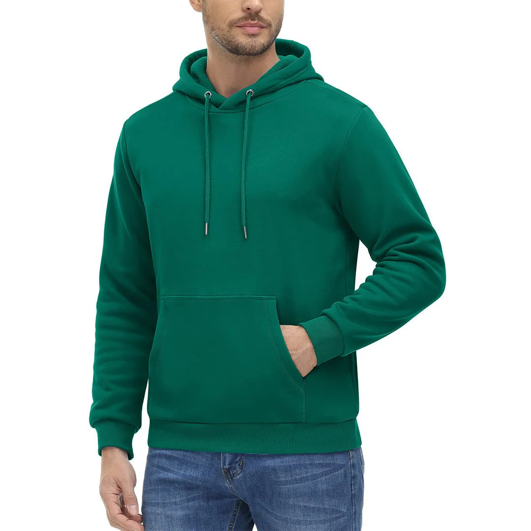 Men's Pullover Fleece Zip Up Hoodie Cotton Casual Lightweight Sweatshirt