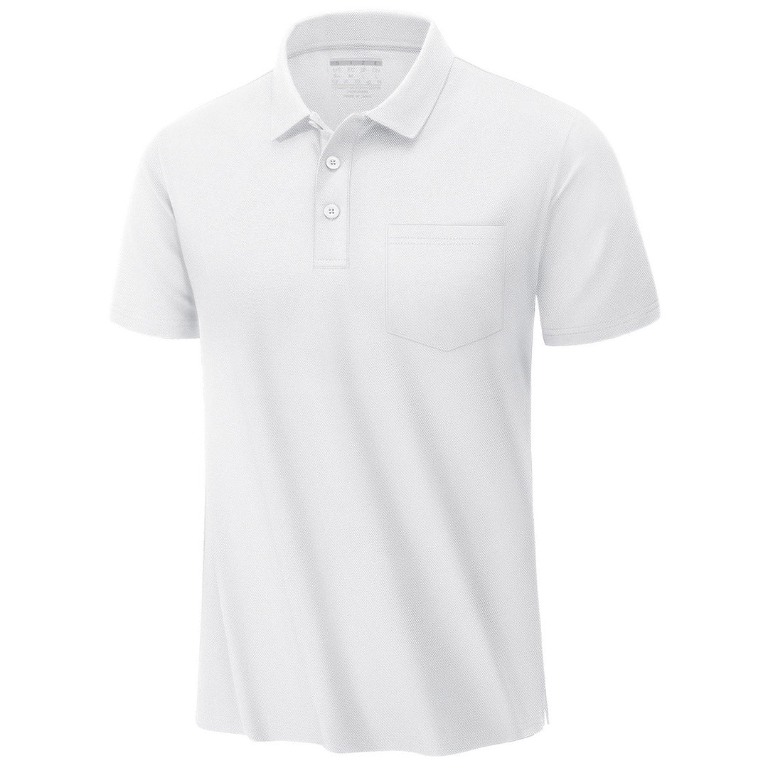 Men's Moisture Wicking Golf Polo Shirts with Pocket