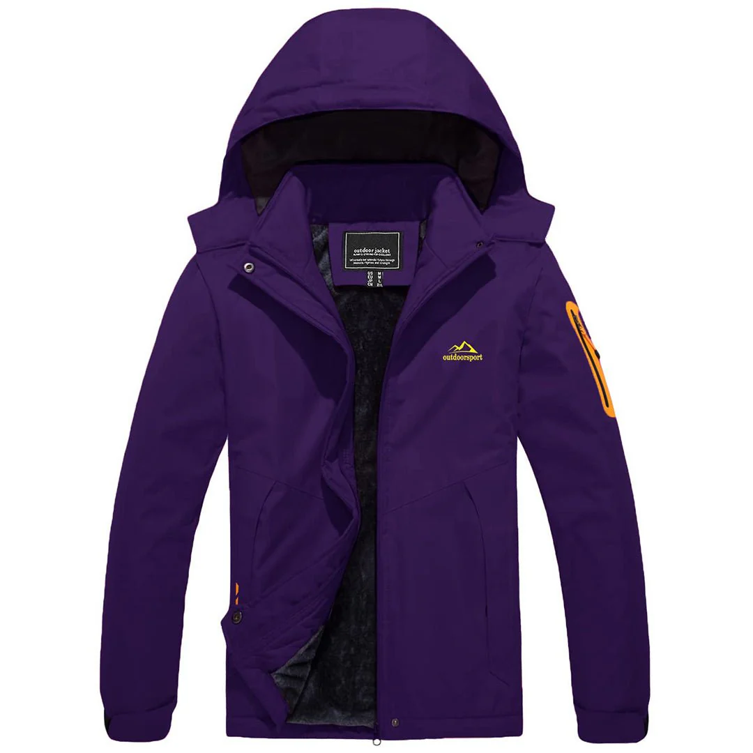 Women's Windproof Waterproof Jacket Softshell Breathable Fleece Coat