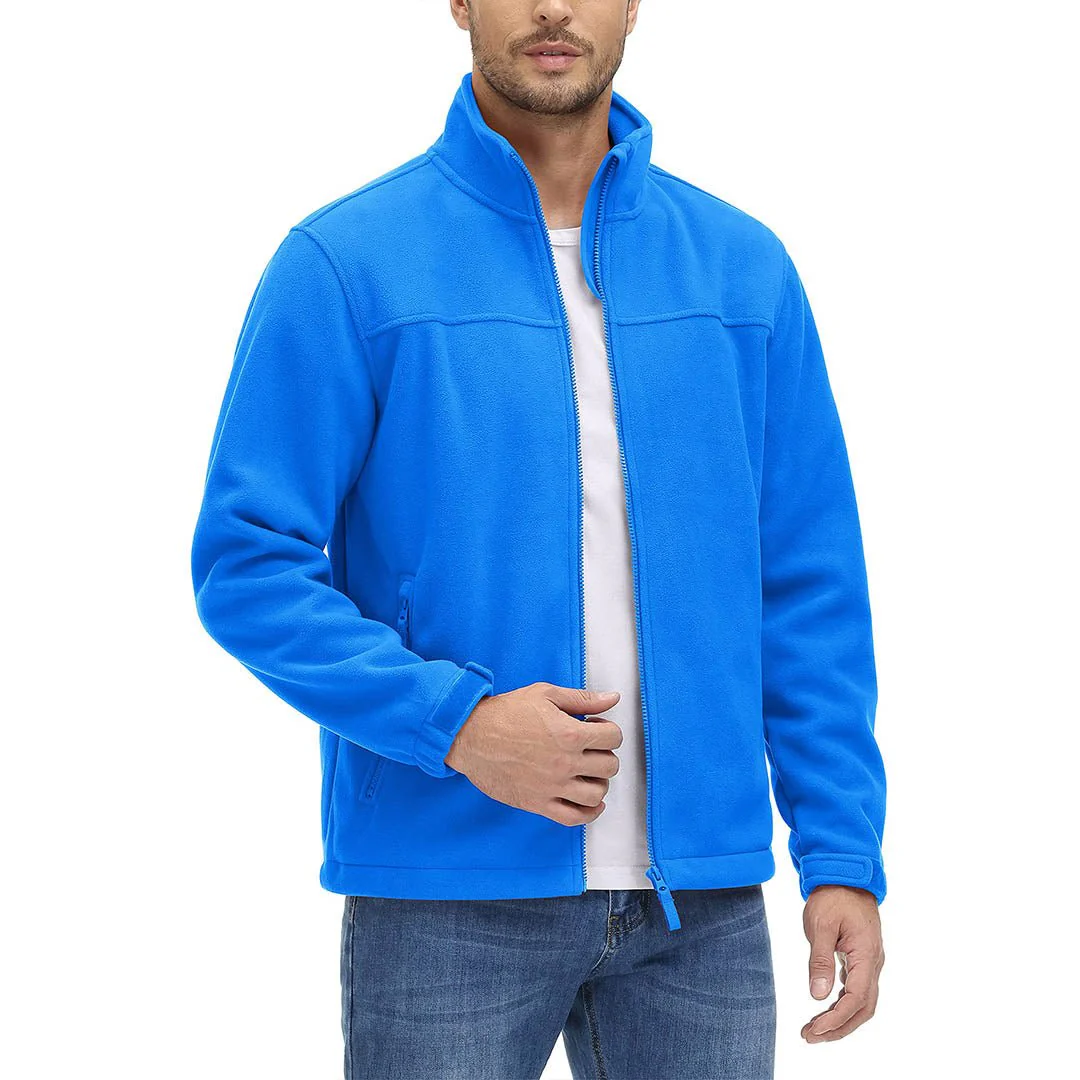 Men's Lightweight Full Zip Casual Fleece Jacket