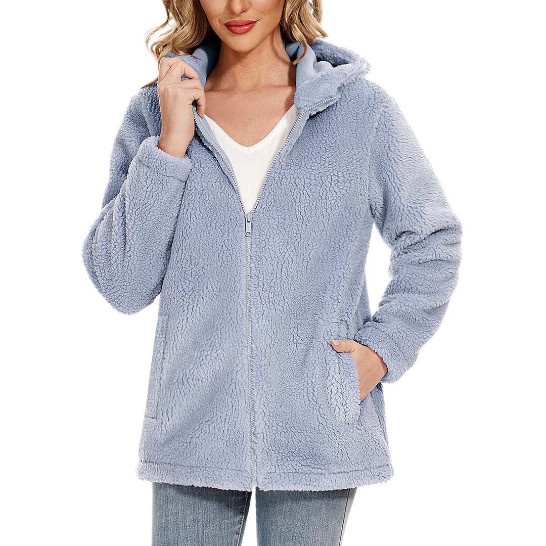 Women's Fuzzy Sherpa Fleece Fluffy Jackets