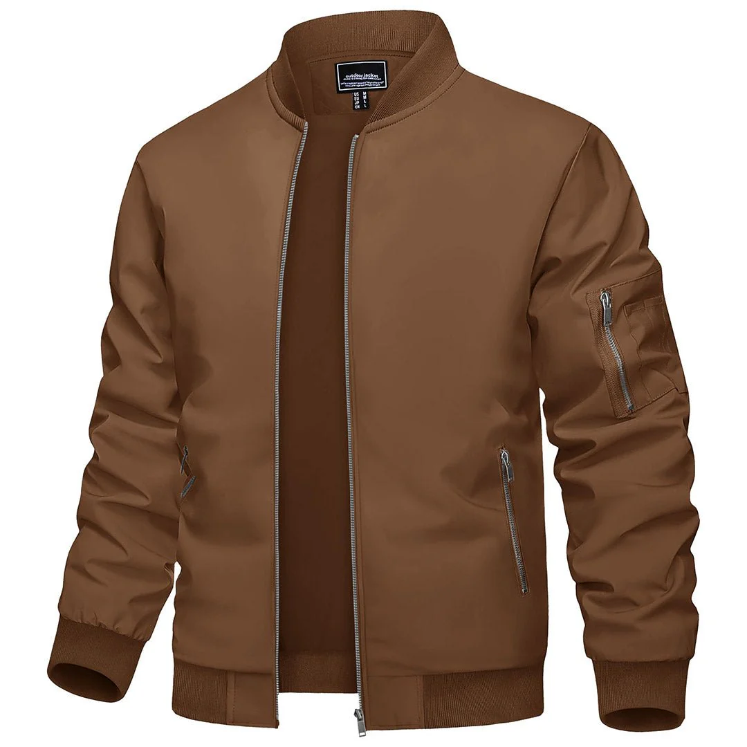 Men's Bomber Zip Pockets Outdoor Sport Jackets