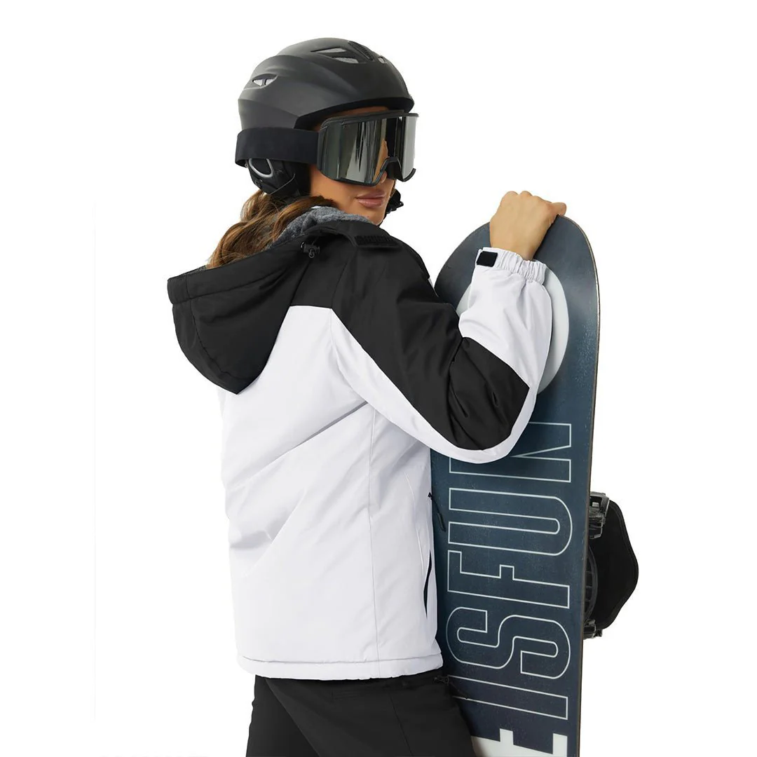 Women's Winter Jacket Waterproof Hooded Fleece Lined Warm Coat Windbreaker