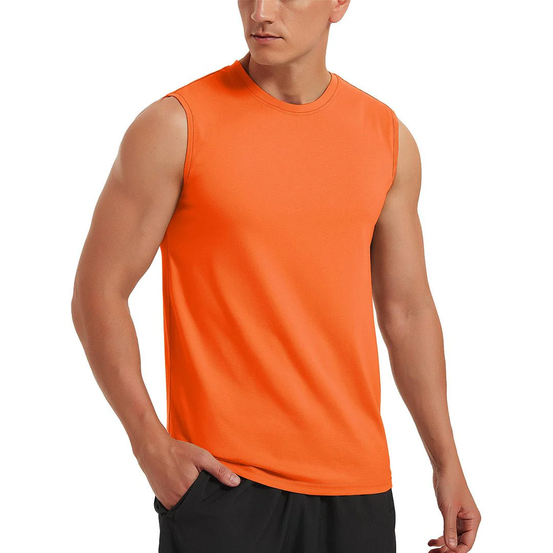 Men's Bodybuilding Tank Tops Cotton Workout T-Shirts