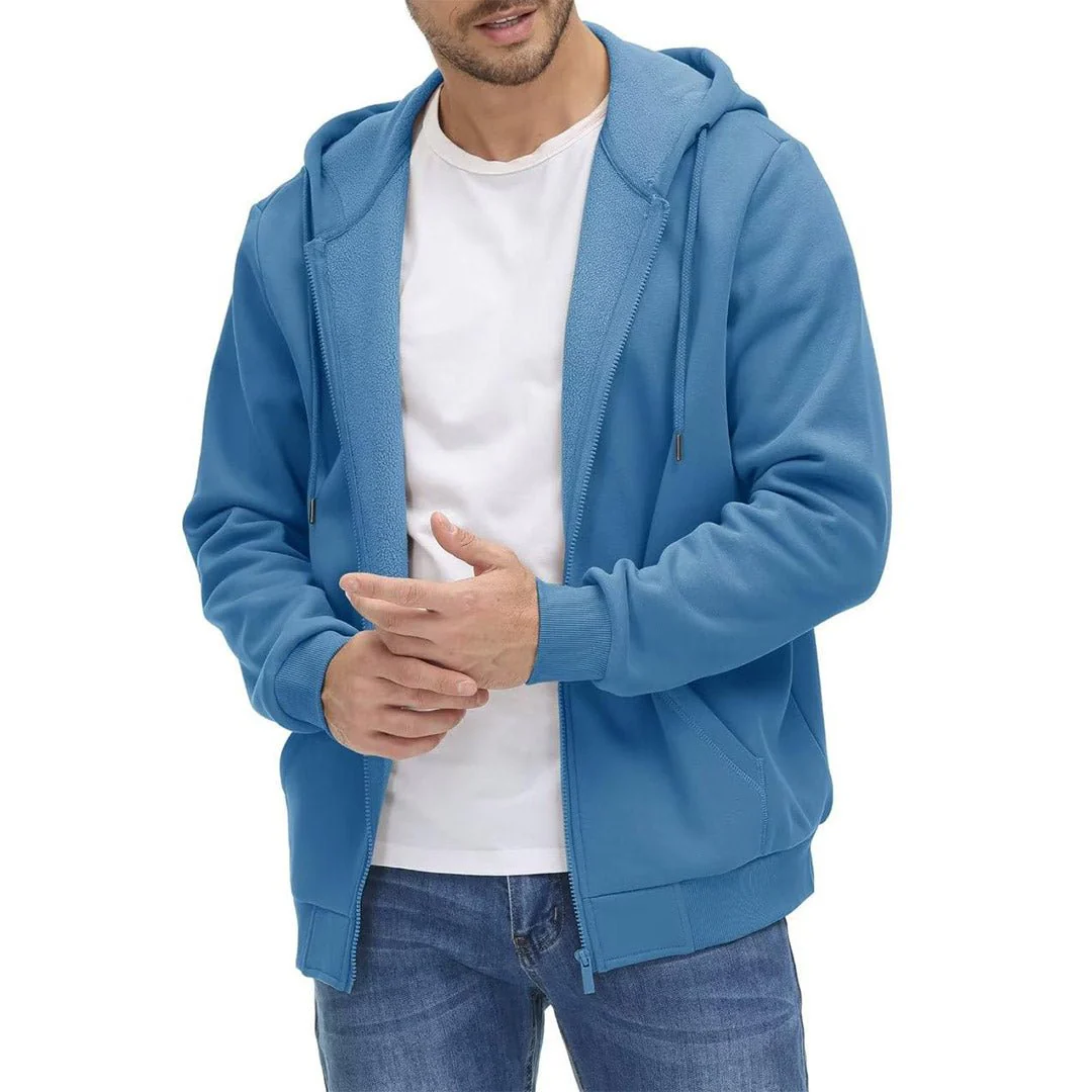 Men's Full Zip-Up Casual Active Hoodie